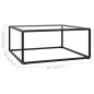 vidaXL Couchtisch Schwarz mit Hartglas 80x80x35 cm