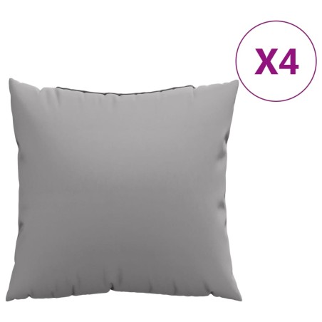 Zierkissen 4 Stk. Grau 40x40 cm Stoff