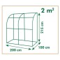 Nature Foliengewächshaus 200×100×215 cm Nature Foliengewächshaus 200×100×215 cm
