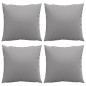 Zierkissen 4 Stk. Grau 40x40 cm Stoff Zierkissen 4 Stk. Grau 40x40 cm Stoff