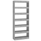 vidaXL Bücherregal/Raumteiler Betongrau 80x30x198 cm Holzwerkstoff vidaXL Bücherregal/Raumteiler Betongrau 80x30x198 cm Holzwerkstoff
