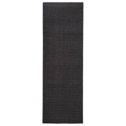 vidaXL Teppich Natur Sisal 66x200 cm Schwarz