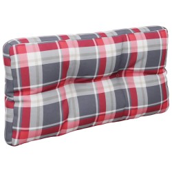 Palettenkissen Rot Karomuster 70x40x12 cm Stoff