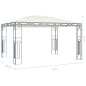 vidaXL Pavillon 400 x 300 cm Cremeweiß vidaXL Pavillon 400 x 300 cm Cremeweiß