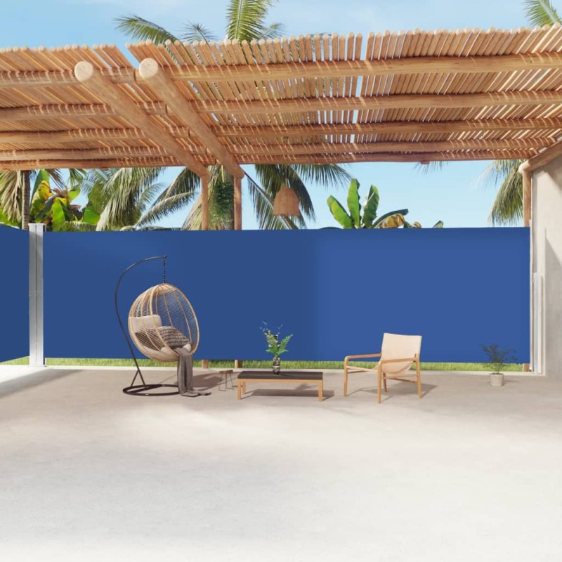 vidaXL Seitenmarkise Ausziehbar Blau 220x1200 cm vidaXL Seitenmarkise Ausziehbar Blau 220x1200 cm
