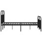 vidaXL Bettgestell mit Kopf- und Fußteil Metall Schwarz 135x190 cm vidaXL Bettgestell mit Kopf- und Fußteil Metall Schwarz 135x190 cm