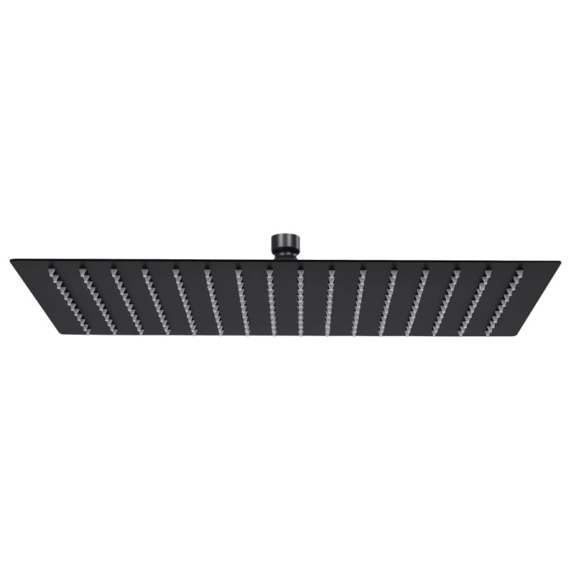 vidaXL Regenbrause Edelstahl 40x30 cm Rechteckig Schwarz vidaXL Regenbrause Edelstahl 40x30 cm Rechteckig Schwarz