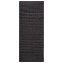 vidaXL Teppich Natur Sisal 80x200 cm Schwarz