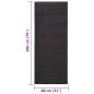 vidaXL Teppich Natur Sisal 80x200 cm Schwarz vidaXL Teppich Natur Sisal 80x200 cm Schwarz