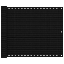 vidaXL Balkon-Sichtschutz Schwarz 75x300 cm HDPE