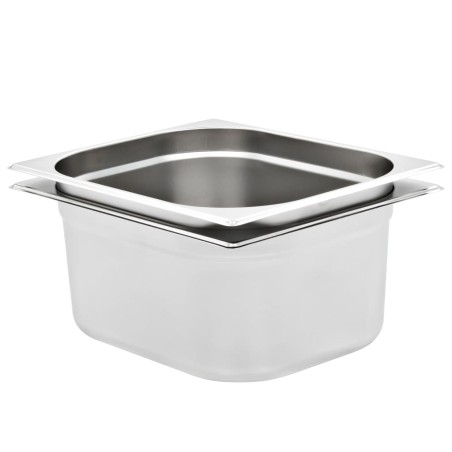 vidaXL Gastronormbehälter 2 Stk. GN 1/2 150 mm Edelstahl 