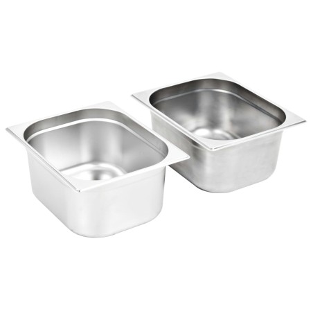 vidaXL Gastronormbehälter 2 Stk. GN 1/2 150 mm Edelstahl 