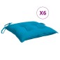 vidaXL Stuhlkissen 6 Stk. Hellblau 40x40x7 cm Oxford-Gewebe vidaXL Stuhlkissen 6 Stk. Hellblau 40x40x7 cm Oxford-Gewebe