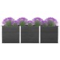vidaXL Garten-Hochbeet Grau 300x50x91 cm WPC vidaXL Garten-Hochbeet Grau 300x50x91 cm WPC
