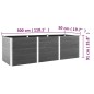vidaXL Garten-Hochbeet Grau 300x50x91 cm WPC vidaXL Garten-Hochbeet Grau 300x50x91 cm WPC