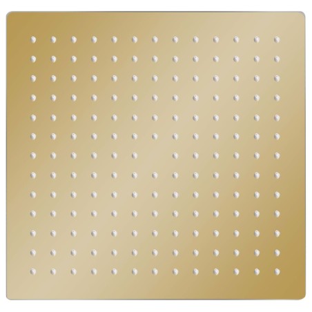 vidaXL Regenbrause Edelstahl 30x30 cm Quadrat Golden