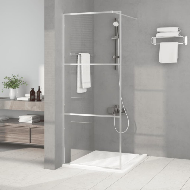 vidaXL Duschwand für Begehbare Dusche Silbern 80x195 cm ESG-Klarglas vidaXL Duschwand für Begehbare Dusche Silbern 80x195 cm ESG-Klarglas