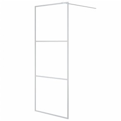 vidaXL Duschwand für Begehbare Dusche Silbern 80x195 cm ESG-Klarglas