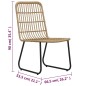 vidaXL Gartenstühle 2 Stk. Poly Rattan Eiche vidaXL Gartenstühle 2 Stk. Poly Rattan Eiche