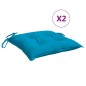 Stuhlkissen 2 Stk. Hellblau 40x40x7 cm Oxford-Gewebe Stuhlkissen 2 Stk. Hellblau 40x40x7 cm Oxford-Gewebe