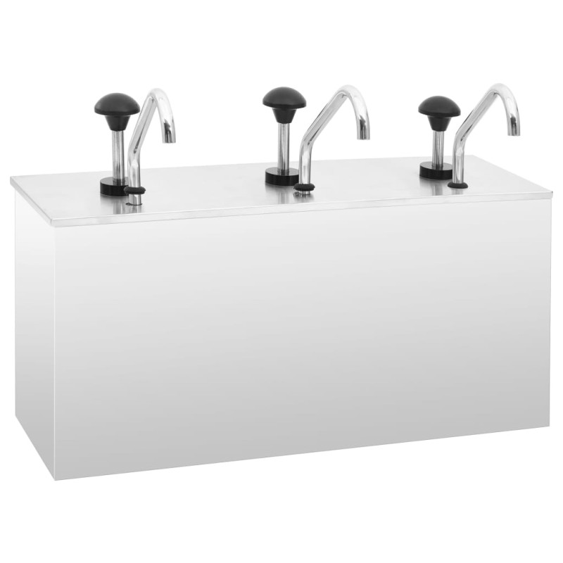 vidaXL Saucen-Spender Edelstahl 3 x 3,5 L vidaXL Saucen-Spender Edelstahl 3 x 3,5 L