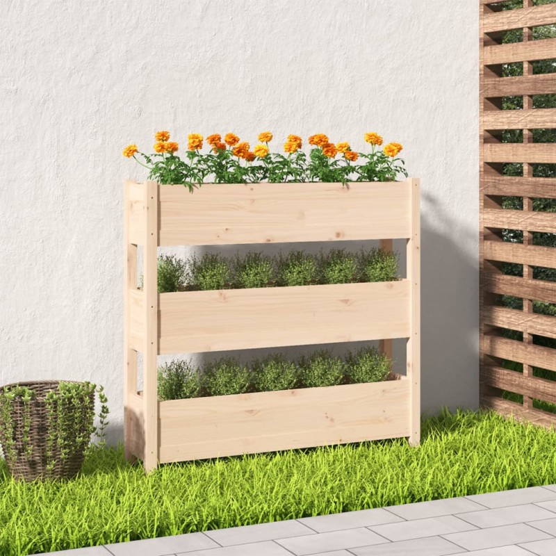 vidaXL Pflanzkübel 112x25x104,5 cm Massivholz Kiefer vidaXL Pflanzkübel 112x25x104,5 cm Massivholz Kiefer