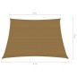 vidaXL Sonnensegel 160 g/m² Taupe 3/4x3 m HDPE vidaXL Sonnensegel 160 g/m² Taupe 3/4x3 m HDPE