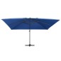 vidaXL Ampelschirm mit LED-Leuchten und Aluminium-Mast 400x300 cm Azur vidaXL Ampelschirm mit LED-Leuchten und Aluminium-Mast 400x300 cm Azur