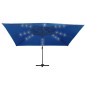 vidaXL Ampelschirm mit LED-Leuchten und Aluminium-Mast 400x300 cm Azur vidaXL Ampelschirm mit LED-Leuchten und Aluminium-Mast 400x300 cm Azur