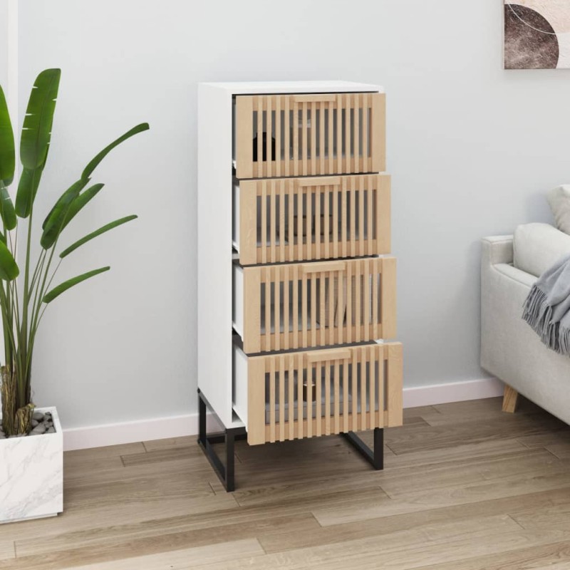 vidaXL Highboard Weiß 40x30x95 cm Holzwerkstoff vidaXL Highboard Weiß 40x30x95 cm Holzwerkstoff