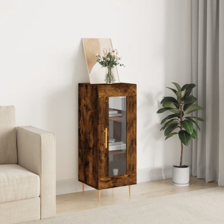 vidaXL Sideboard Räuchereiche 34,5x34x90 cm Holzwerkstoff