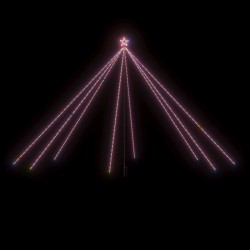 vidaXL Weihnachtsbaum-Lichterkette Indoor Outdoor 800 LEDs Bunt 5m