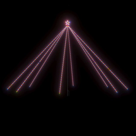 vidaXL Weihnachtsbaum-Lichterkette Indoor Outdoor 800 LEDs Bunt 5m