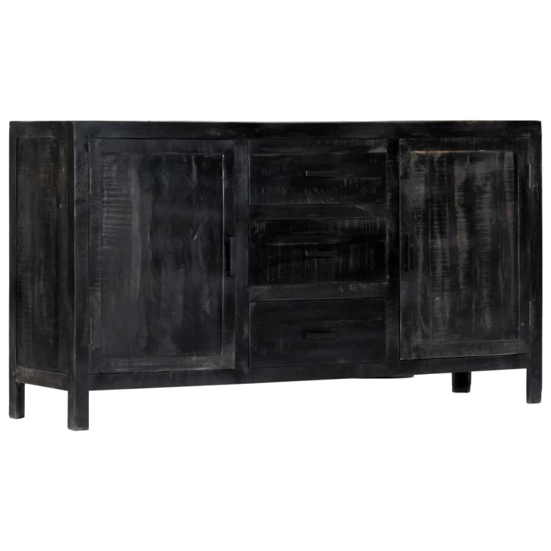 vidaXL Sideboard Schwarz 147 x 40 x 80 cm Massivholz Mango vidaXL Sideboard Schwarz 147 x 40 x 80 cm Massivholz Mango