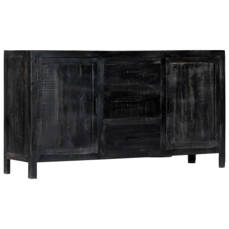 vidaXL Sideboard Schwarz 147 x 40 x 80 cm Massivholz Mango