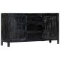 vidaXL Sideboard Schwarz 147 x 40 x 80 cm Massivholz Mango vidaXL Sideboard Schwarz 147 x 40 x 80 cm Massivholz Mango