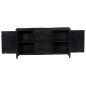vidaXL Sideboard Schwarz 147 x 40 x 80 cm Massivholz Mango vidaXL Sideboard Schwarz 147 x 40 x 80 cm Massivholz Mango