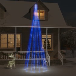 vidaXL LED-Weihnachtsbaum für Fahnenmast Blau 732 LEDs 500 cm