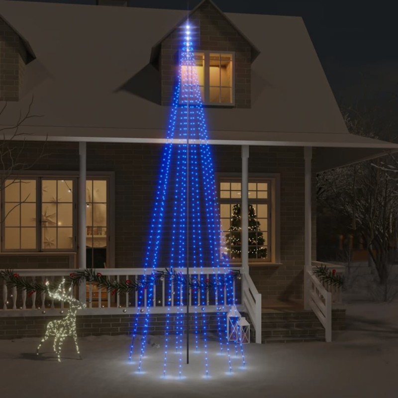 vidaXL LED-Weihnachtsbaum für Fahnenmast Blau 732 LEDs 500 cm vidaXL LED-Weihnachtsbaum für Fahnenmast Blau 732 LEDs 500 cm