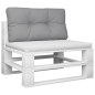 Palettenkissen Grau 80x40x12 cm Stoff Palettenkissen Grau 80x40x12 cm Stoff