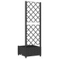 vidaXL Pflanzkübel mit Spalier Schwarz 40x40x121,5 cm PP vidaXL Pflanzkübel mit Spalier Schwarz 40x40x121,5 cm PP