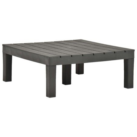 vidaXL Gartentisch Anthrazit 78×78×31 cm Kunststoff