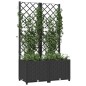 vidaXL Pflanzkübel mit Spalier Schwarz 80x40x136 cm PP vidaXL Pflanzkübel mit Spalier Schwarz 80x40x136 cm PP