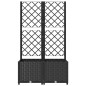 vidaXL Pflanzkübel mit Spalier Schwarz 80x40x136 cm PP vidaXL Pflanzkübel mit Spalier Schwarz 80x40x136 cm PP