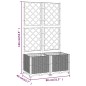 vidaXL Pflanzkübel mit Spalier Schwarz 80x40x136 cm PP vidaXL Pflanzkübel mit Spalier Schwarz 80x40x136 cm PP