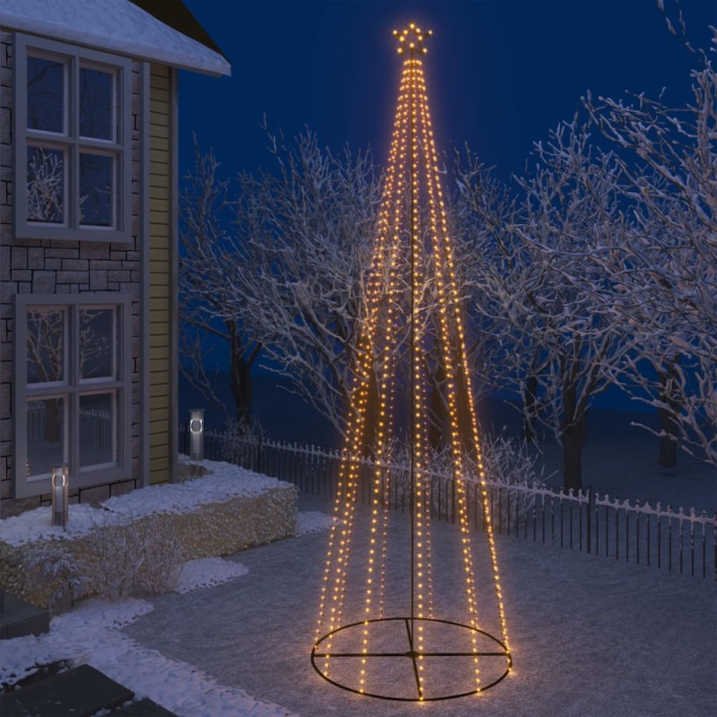 vidaXL Weihnachtsbaum Kegelform 752 Warmweiße LEDs Deko 160x500 cm vidaXL Weihnachtsbaum Kegelform 752 Warmweiße LEDs Deko 160x500 cm
