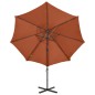 vidaXL Ampelschirm mit Mast und LED-Beleuchtung Terracotta-Rot 300 cm vidaXL Ampelschirm mit Mast und LED-Beleuchtung Terracotta-Rot 300 cm