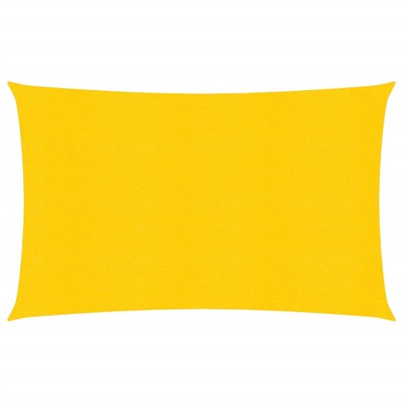vidaXL Sonnensegel 160 g/m² Gelb 2x4 m HDPE