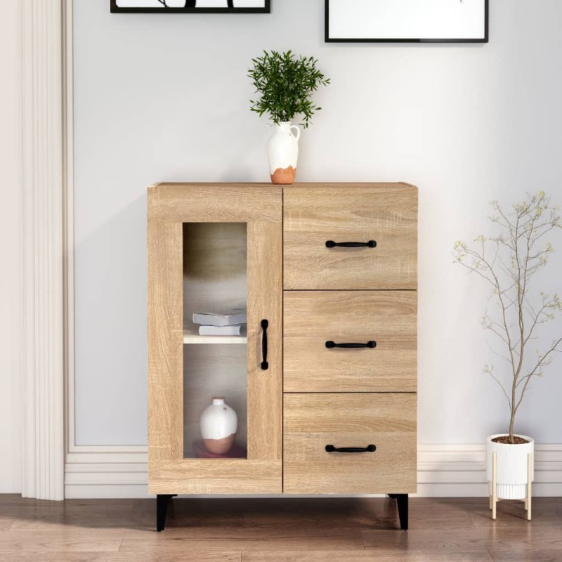vidaXL Sideboard Sonoma-Eiche 69,5x34x90 cm Holzwerkstoff vidaXL Sideboard Sonoma-Eiche 69,5x34x90 cm Holzwerkstoff