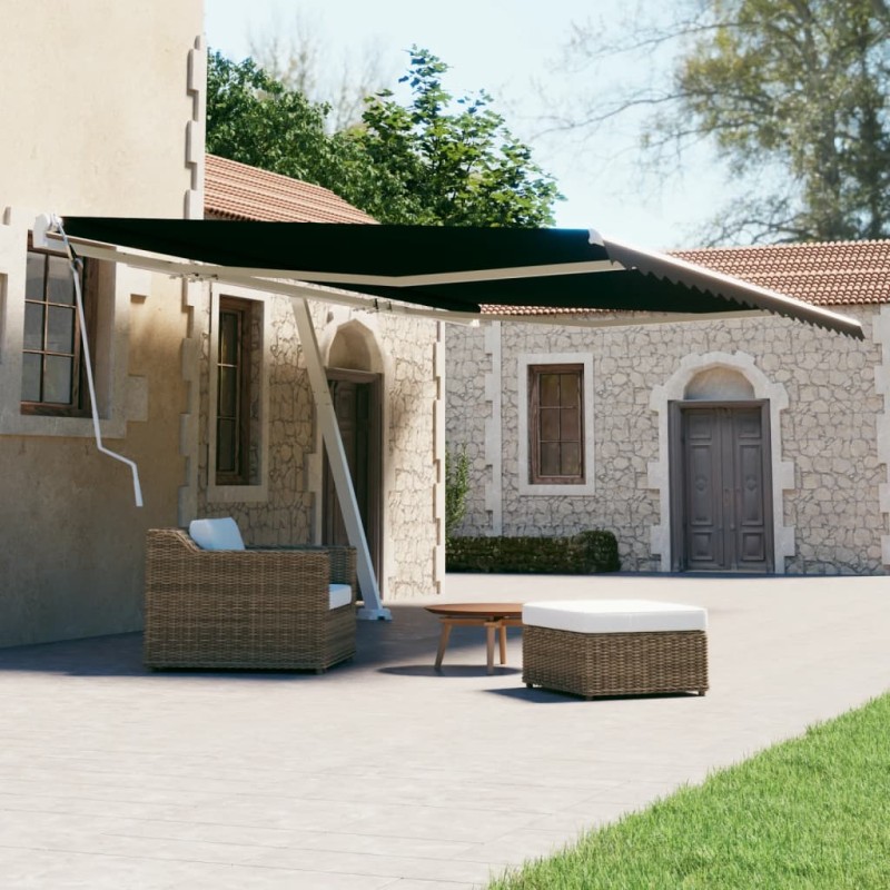 vidaXL Standmarkise Manuell Einziehbar 600x300 cm Anthrazit vidaXL Standmarkise Manuell Einziehbar 600x300 cm Anthrazit